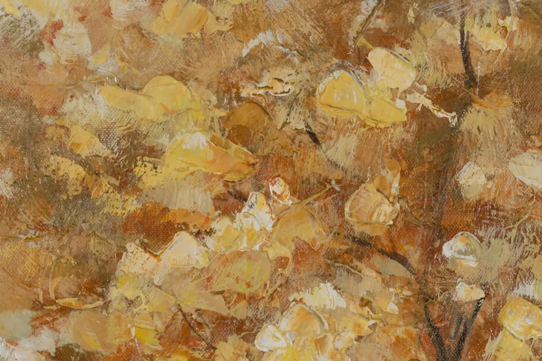 Handgemaltes Gemälde 'Golden Clearing' 60x60cm | inkl. Echtheitszertifikat