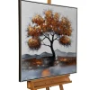Handgemaltes Gemälde 'Goldener Oktober' 80x80cm | inkl. Echtheitszertifikat