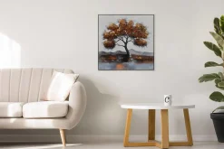 Handgemaltes Gemälde 'Goldener Oktober' 80x80cm | inkl. Echtheitszertifikat
