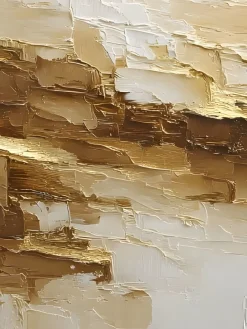 Handgemaltes Gemälde 'Goldene Schichten' | Echtheitszertifikat inklusive