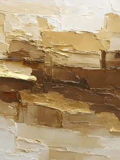Handgemaltes Gemälde 'Goldene Schichten' | Echtheitszertifikat inklusive
