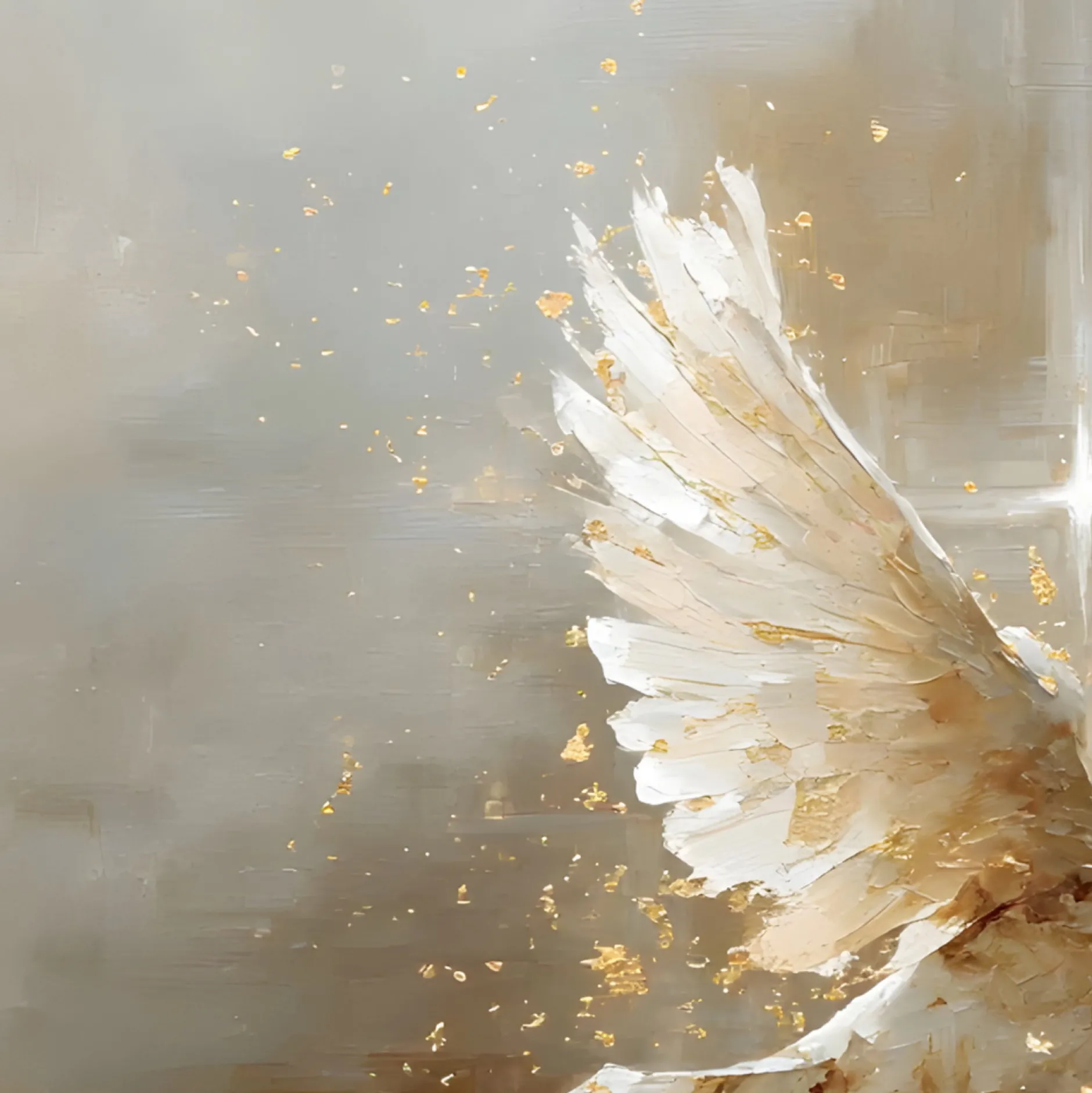 Handgemaltes Gemälde 'Goldene Taube' | Echtheitszertifikat inklusive