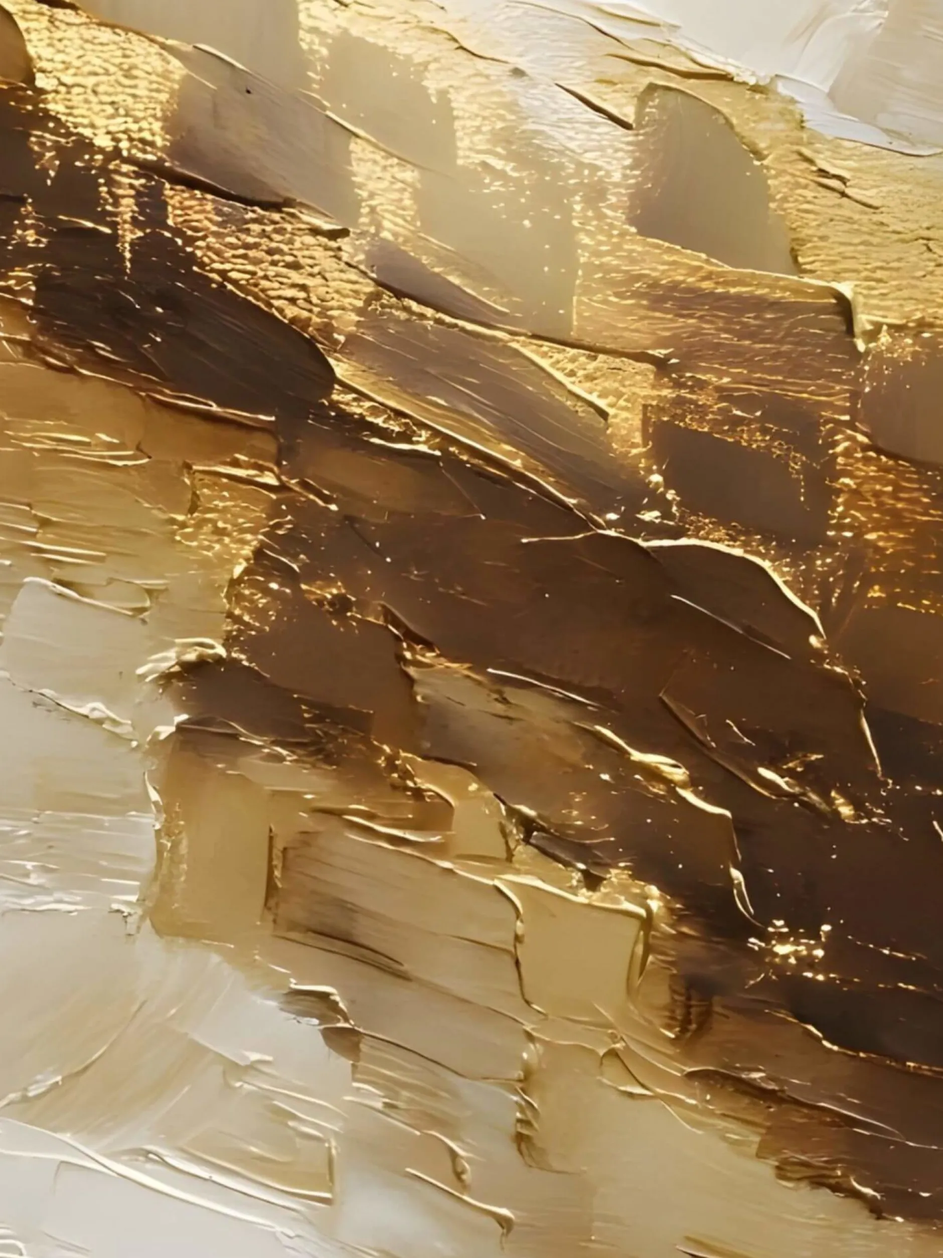 Handgemaltes Gemälde 'Goldener Strom' | Echtheitszertifikat inklusive