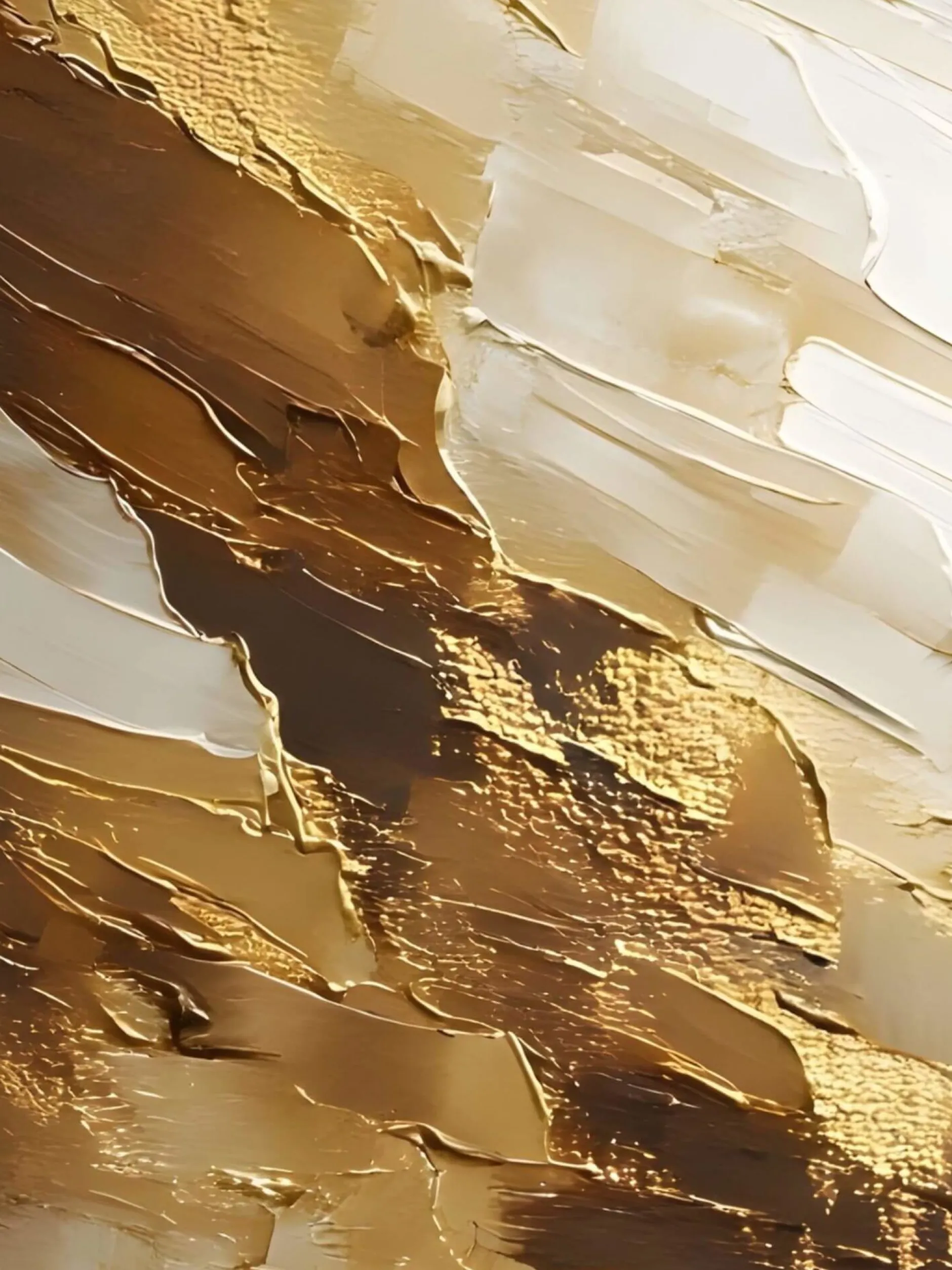 Handgemaltes Gemälde 'Goldener Strom' | Echtheitszertifikat inklusive