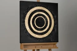 Handgemaltes Gemälde 'Golden Illusion' 60x60cm | inkl. Echtheitszertifikat