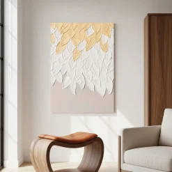 Handgemaltes Gemälde 'Golden Leaf Waltz' 60x90cm | inkl. Echtheitszertifikat