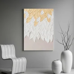 Handgemaltes Gemälde 'Golden Leaf Waltz' 60x90cm | inkl. Echtheitszertifikat