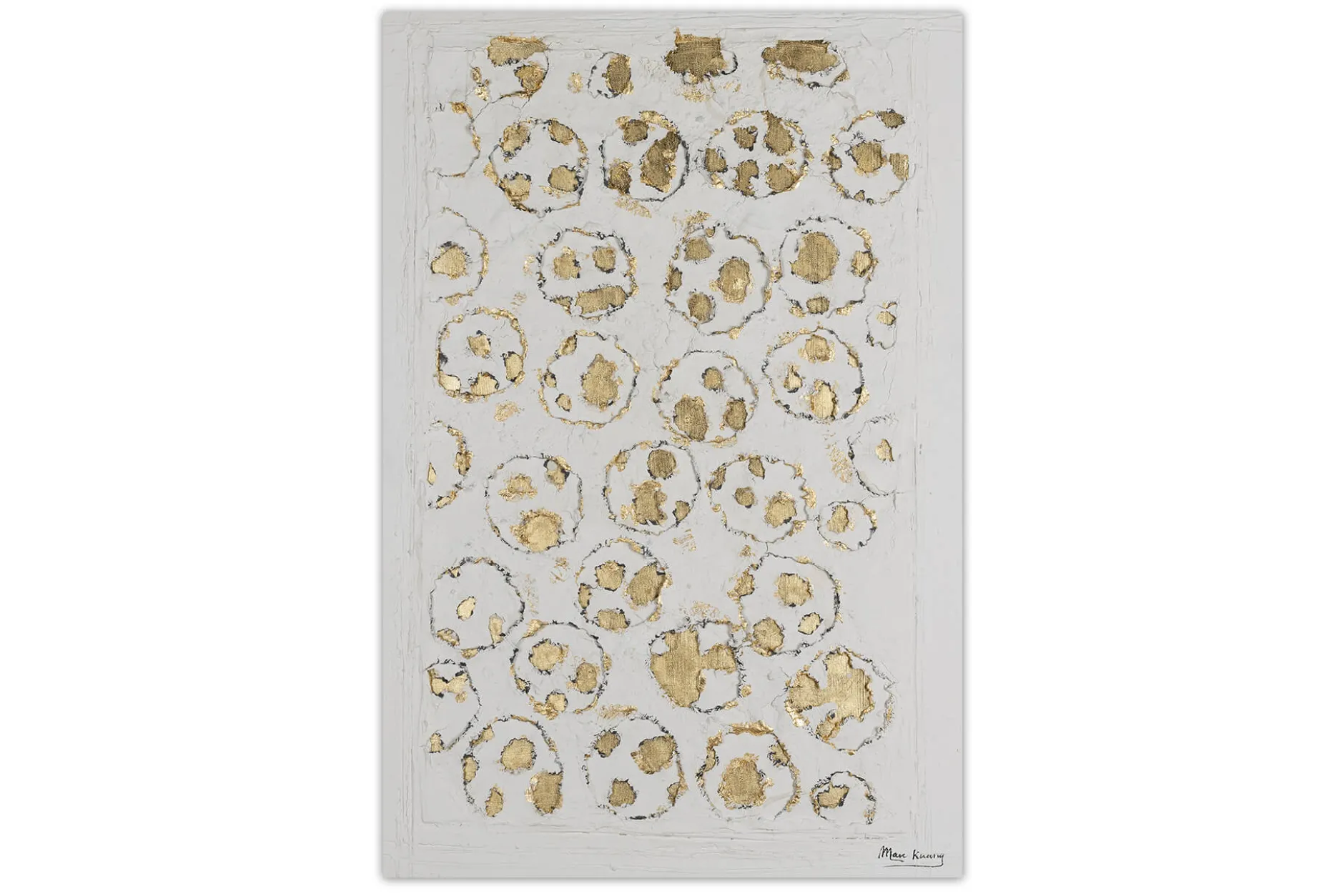 Handgemaltes Gemälde 'Golden Spots' 60x90cm | inkl. Echtheitszertifikat
