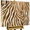 Handgemaltes Gemälde 'Golden Zebra' 100x75cm | inkl. Echtheitszertifikat