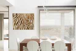 Handgemaltes Gemälde 'Golden Zebra' 100x75cm | inkl. Echtheitszertifikat