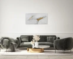 Handgemaltes Gemälde 'Gold Layer' 100x50cm | inkl. Echtheitszertifikat