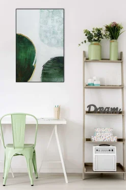 Handgemaltes Gemälde 'Green Continents' 60x90cm | inkl. Echtheitszertifikat