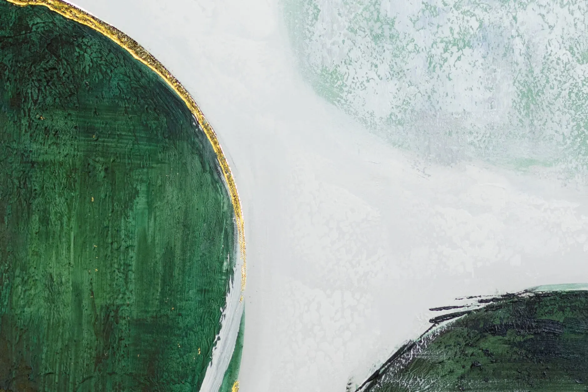 Handgemaltes Gemälde 'Green Continents' 60x90cm | inkl. Echtheitszertifikat