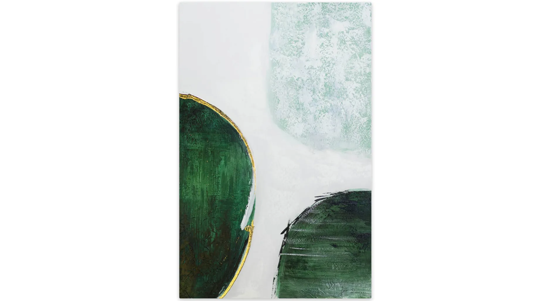 Handgemaltes Gemälde 'Green Continents' 60x90cm | inkl. Echtheitszertifikat