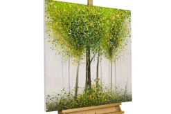 Handgemaltes Gemälde 'Greenish Glade' 80x80cm | inkl. Echtheitszertifikat