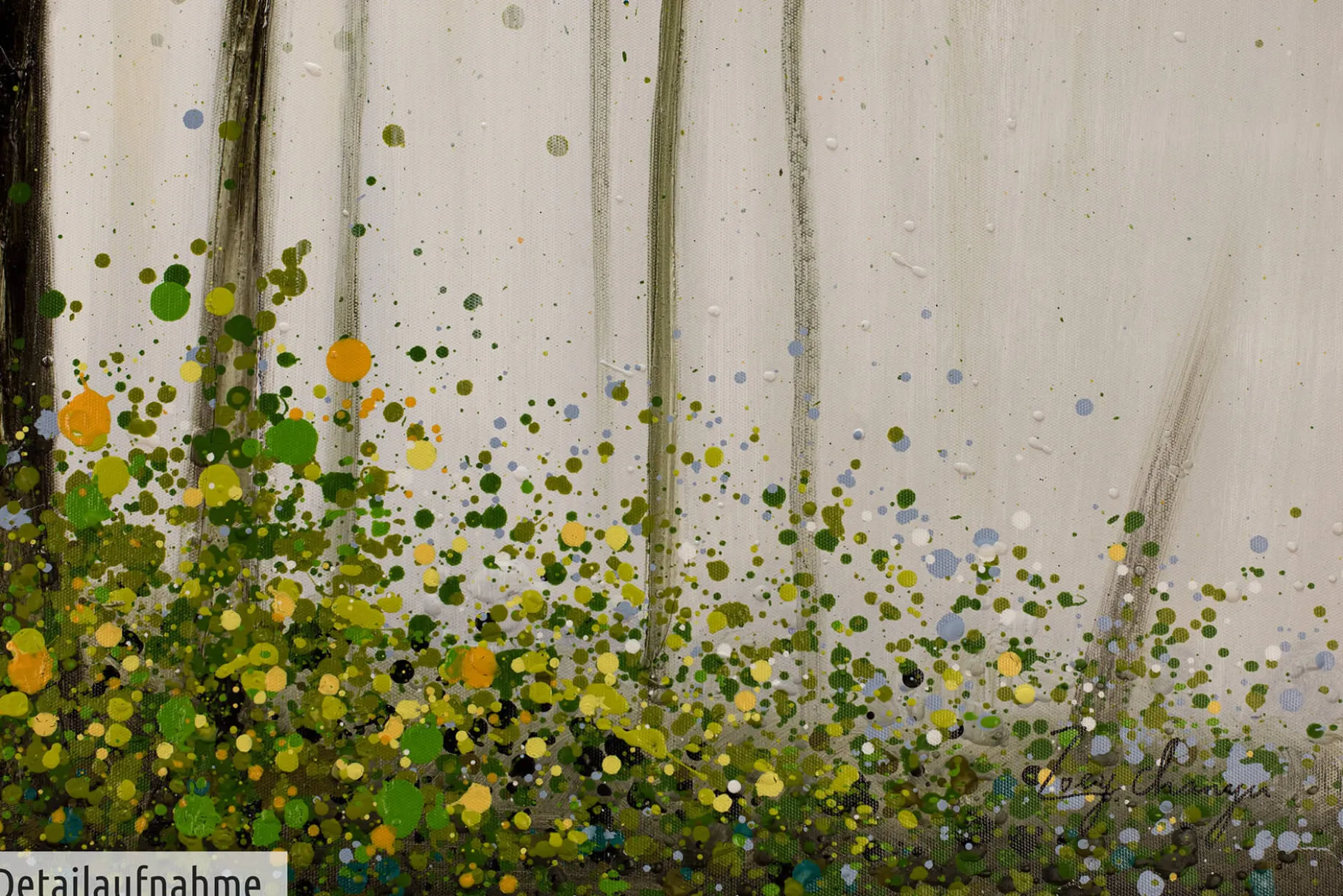 Handgemaltes Gemälde 'Greenish Glade' 80x80cm | inkl. Echtheitszertifikat