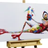 Handgemaltes Gemälde 'Grüner Charmeur' 120x60cm | inkl. Echtheitszertifikat