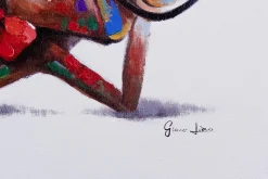Handgemaltes Gemälde 'Grüner Charmeur' 120x60cm | inkl. Echtheitszertifikat