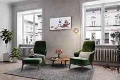 Handgemaltes Gemälde 'Grüner Charmeur' 120x60cm | inkl. Echtheitszertifikat