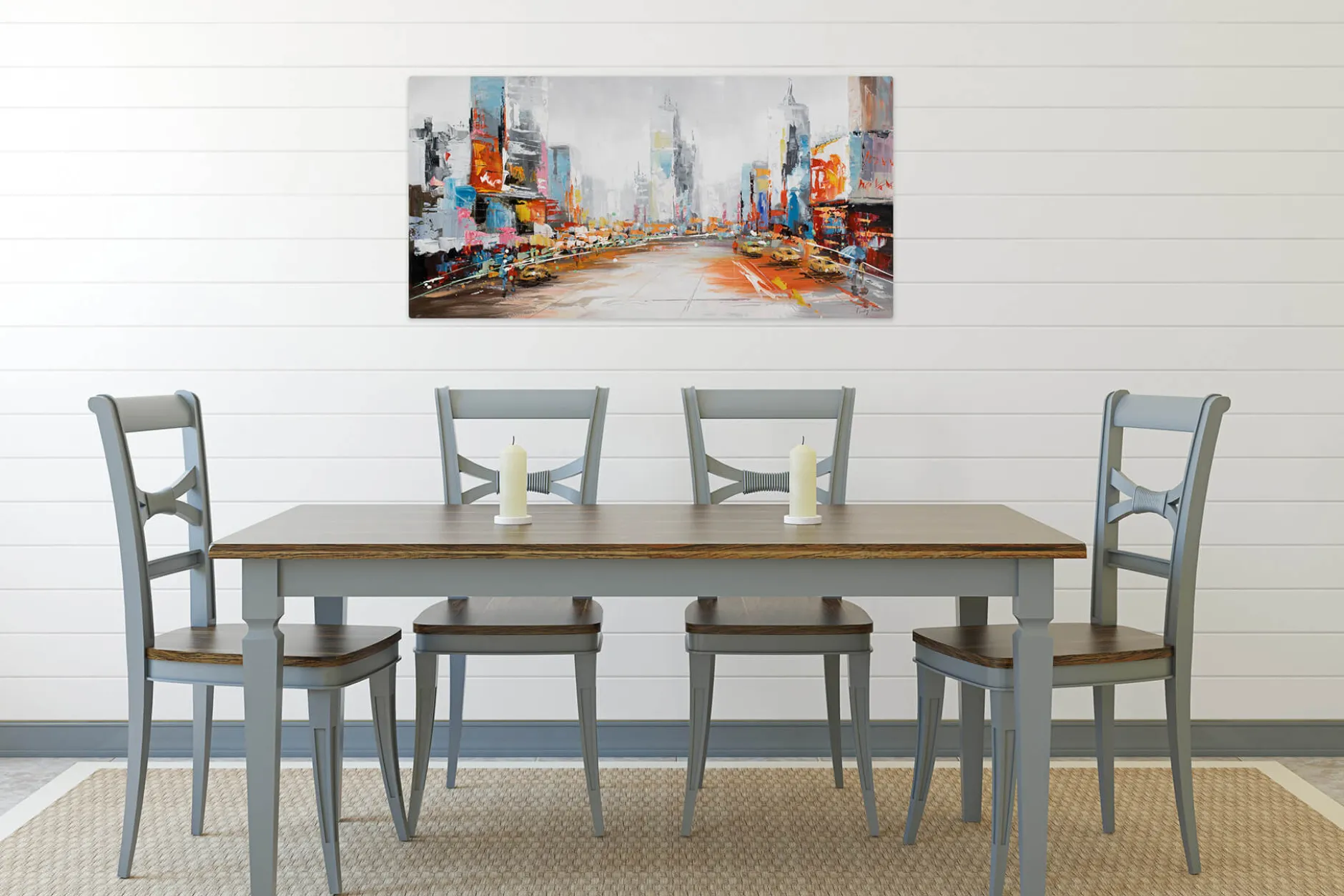 Handgemaltes Gemälde 'Großstadtfieber' 100x50cm | inkl. Echtheitszertifikat