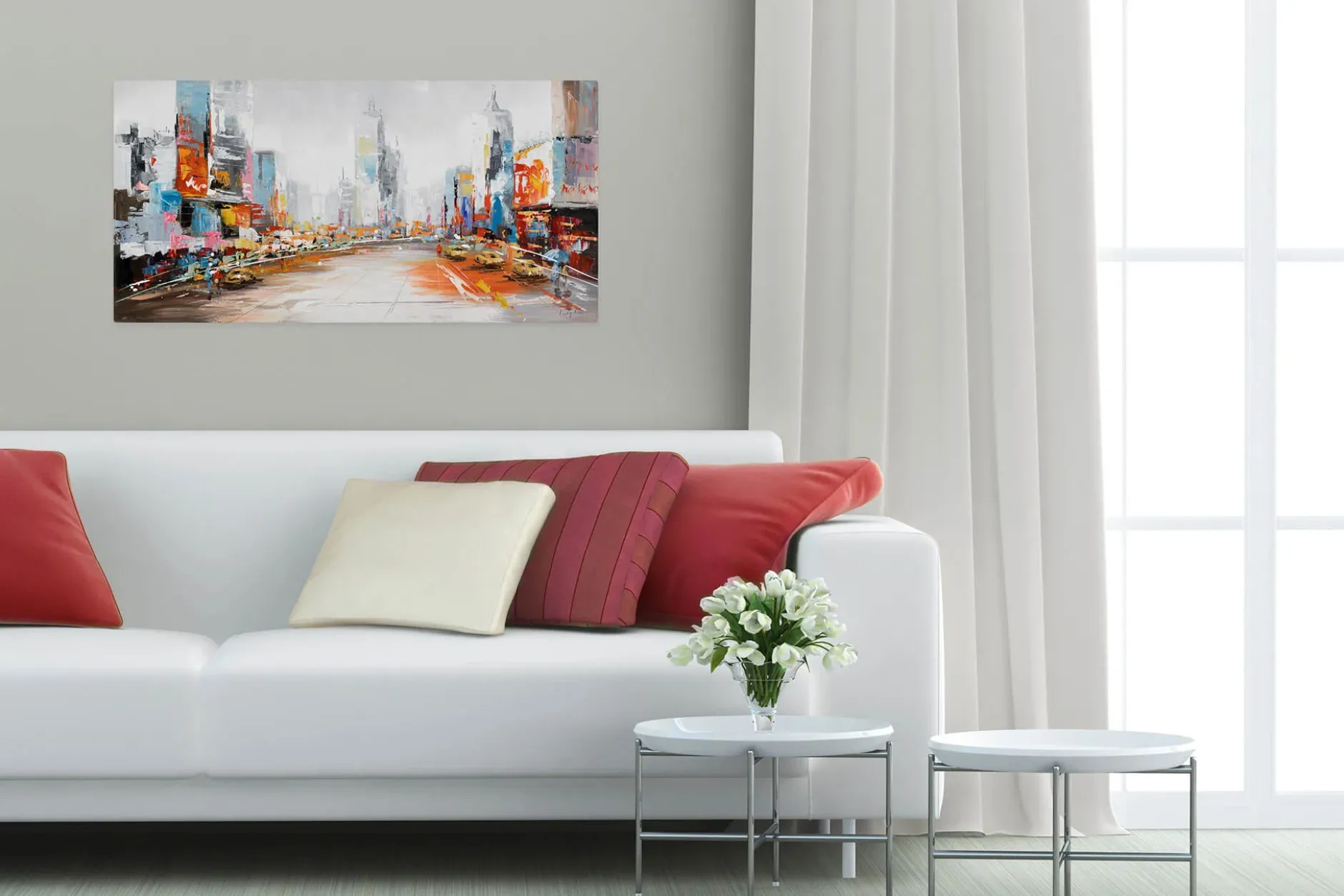 Handgemaltes Gemälde 'Großstadtfieber' 100x50cm | inkl. Echtheitszertifikat