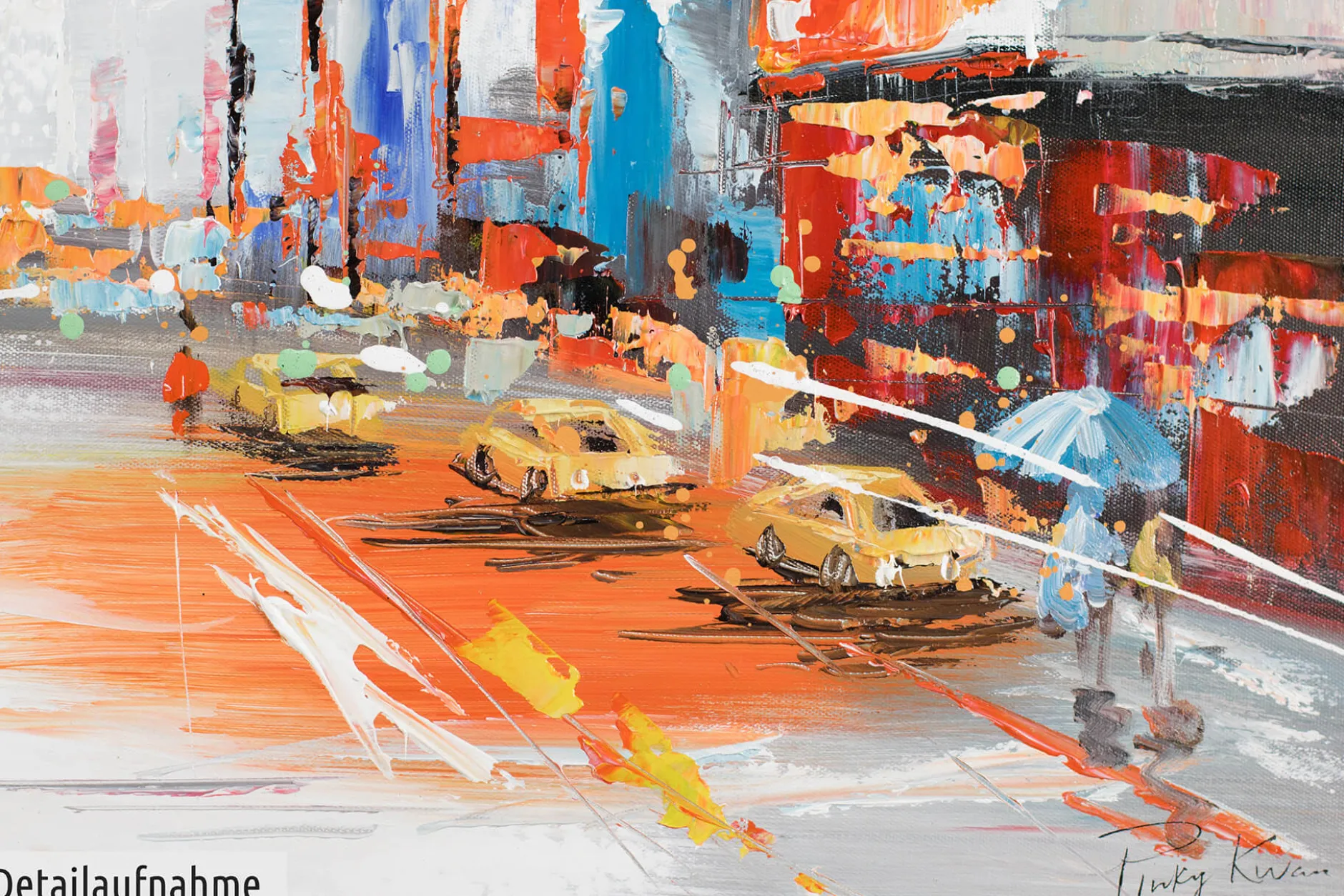Handgemaltes Gemälde 'Großstadtfieber' 100x50cm | inkl. Echtheitszertifikat