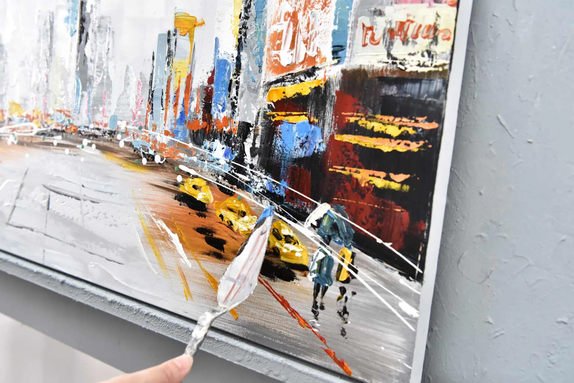 Handgemaltes Gemälde 'Großstadtfieber' 100x50cm | inkl. Echtheitszertifikat