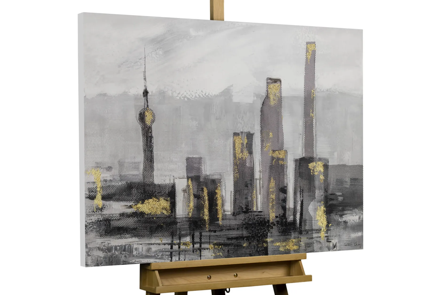 Handgemaltes Gemälde 'Großstadtliebe' 100x70cm | inkl. Echtheitszertifikat