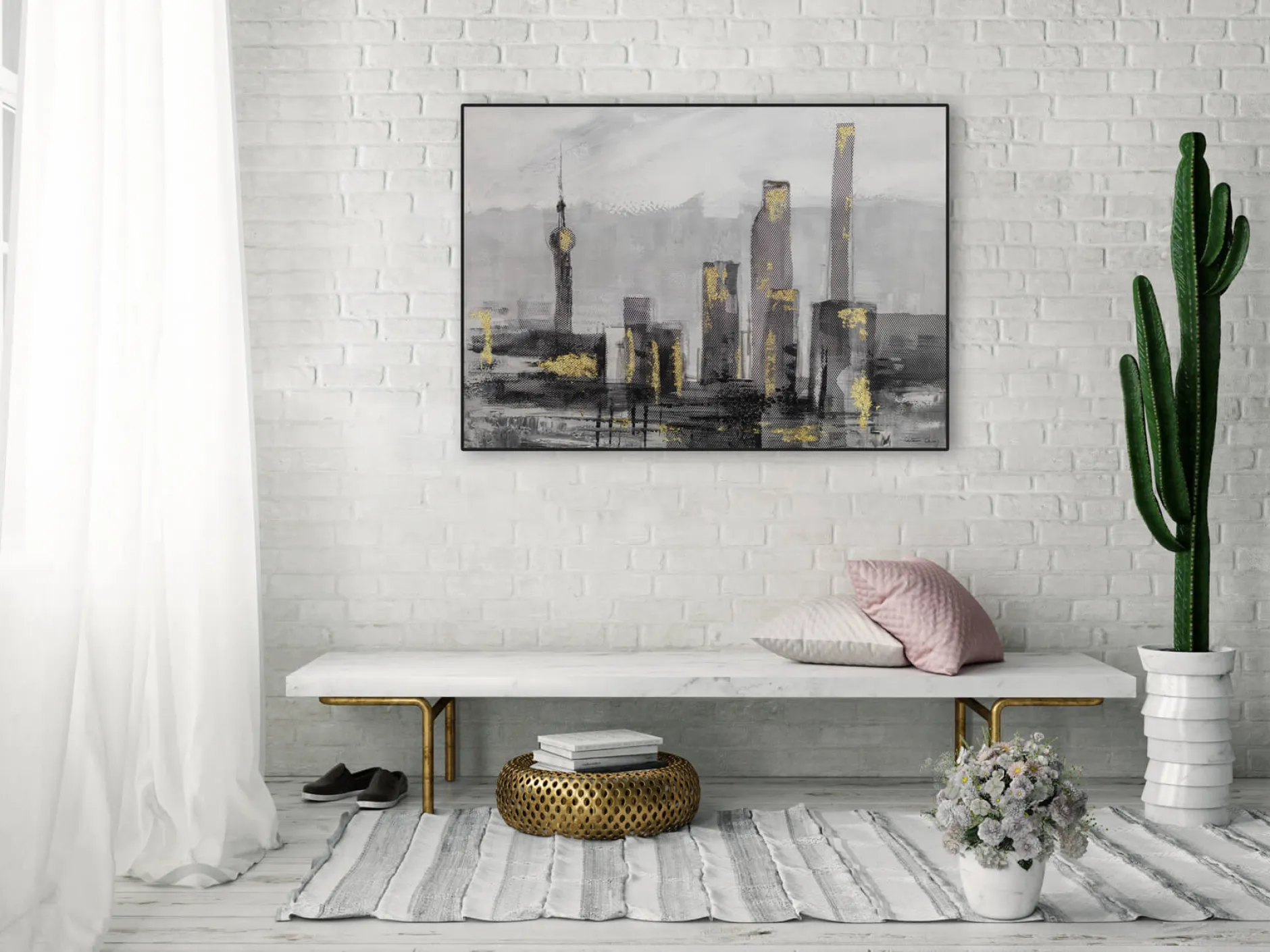 Handgemaltes Gemälde 'Großstadtliebe' 100x70cm | inkl. Echtheitszertifikat