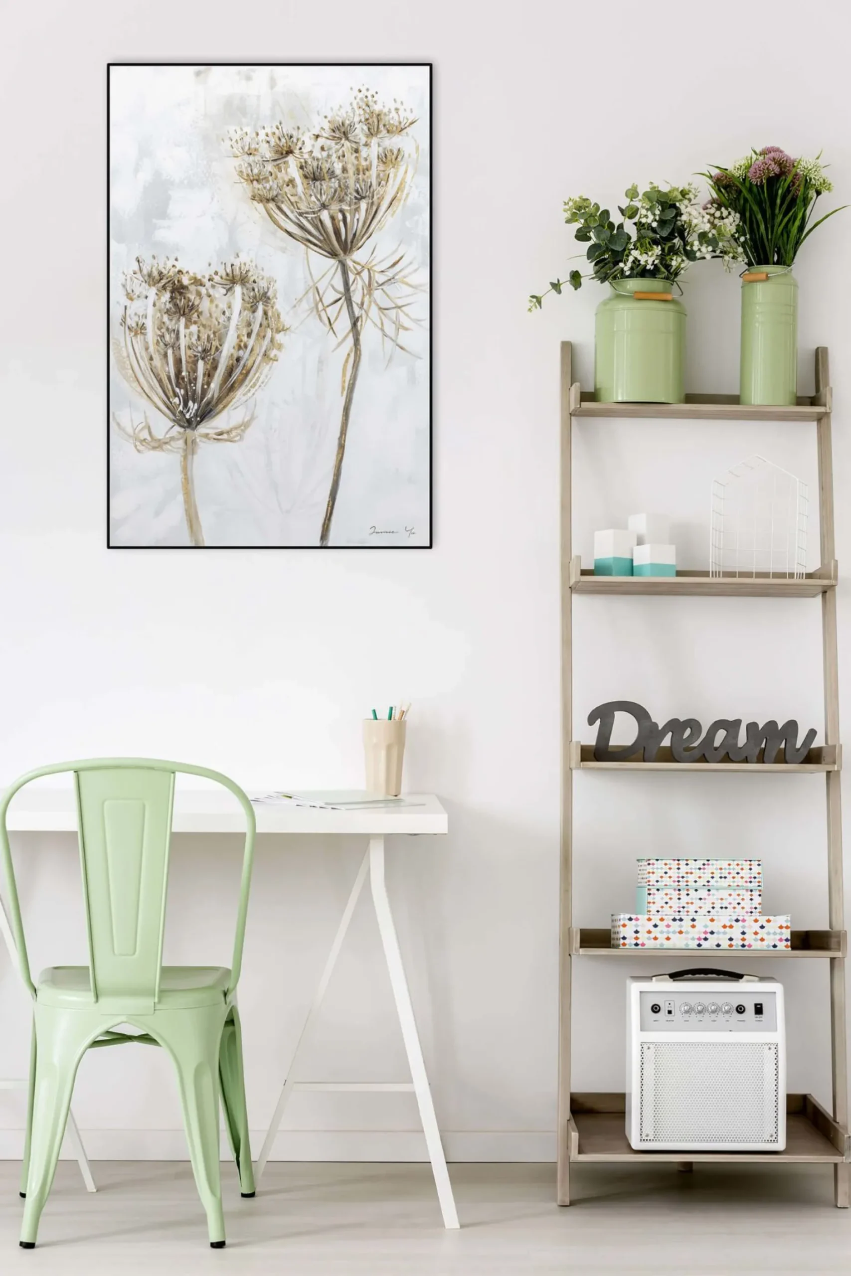 Handgemaltes Gemälde 'Growing Flowers' 60x90cm | inkl. Echtheitszertifikat