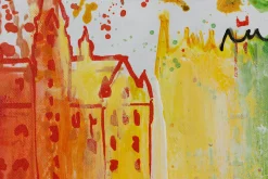Handgemaltes Gemälde 'Hanover Skyline Silhouette' 120x60cm | inkl. Echtheitszertifikat