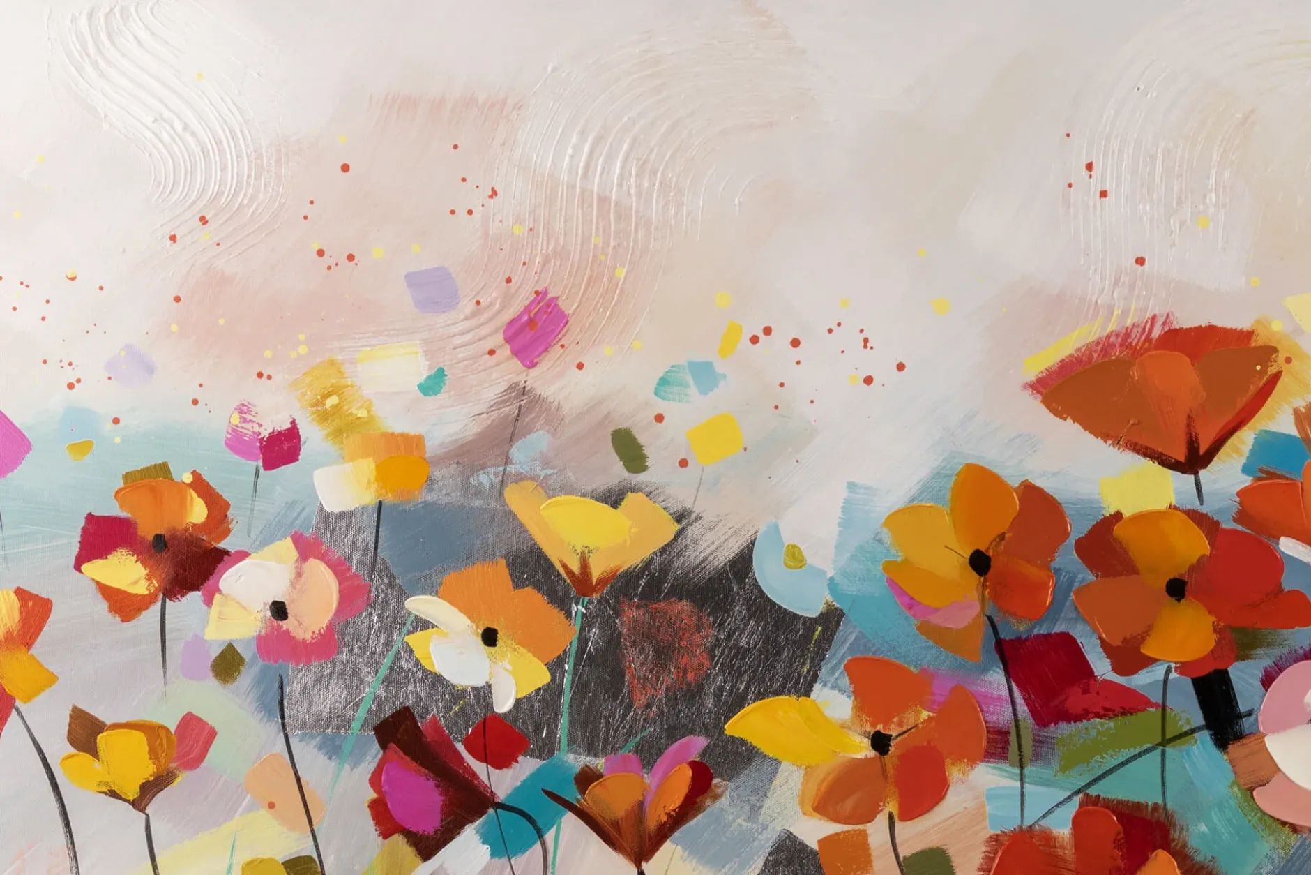 Handgemaltes Gemälde 'Harmonie der Farben' 120x60cm | inkl. Echtheitszertifikat