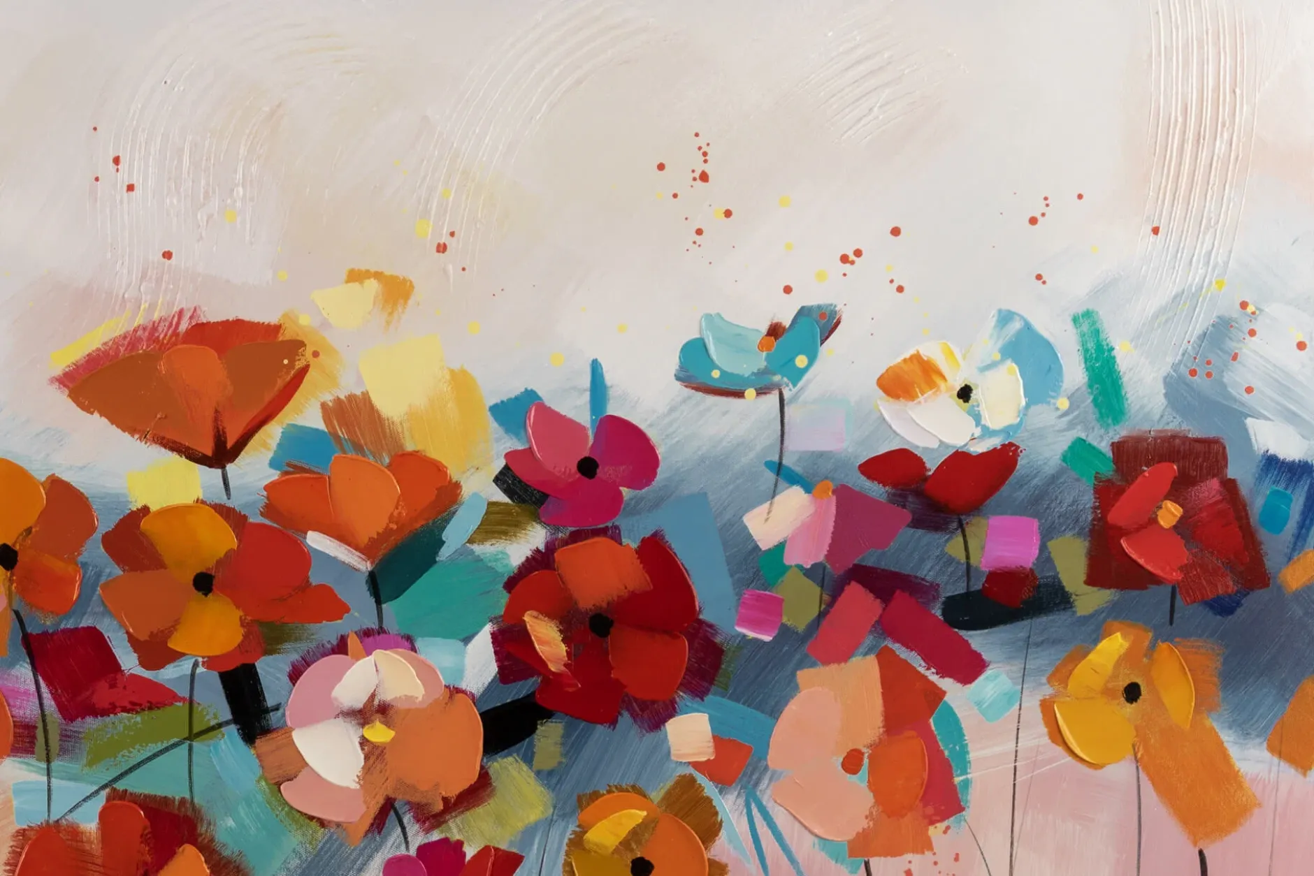 Handgemaltes Gemälde 'Harmonie der Farben' 120x60cm | inkl. Echtheitszertifikat