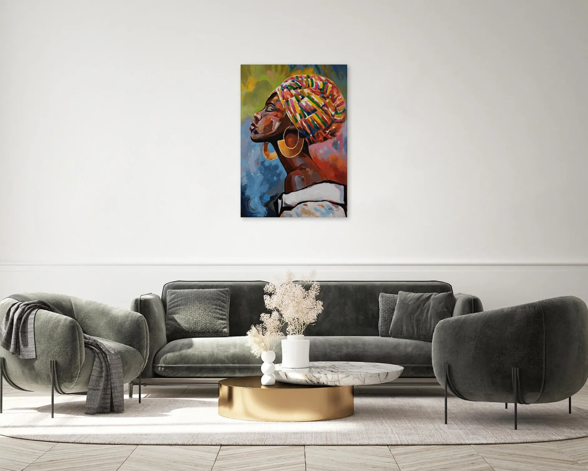 Handgemaltes Gemälde 'Head Up' 70x100cm | inkl. Echtheitszertifikat