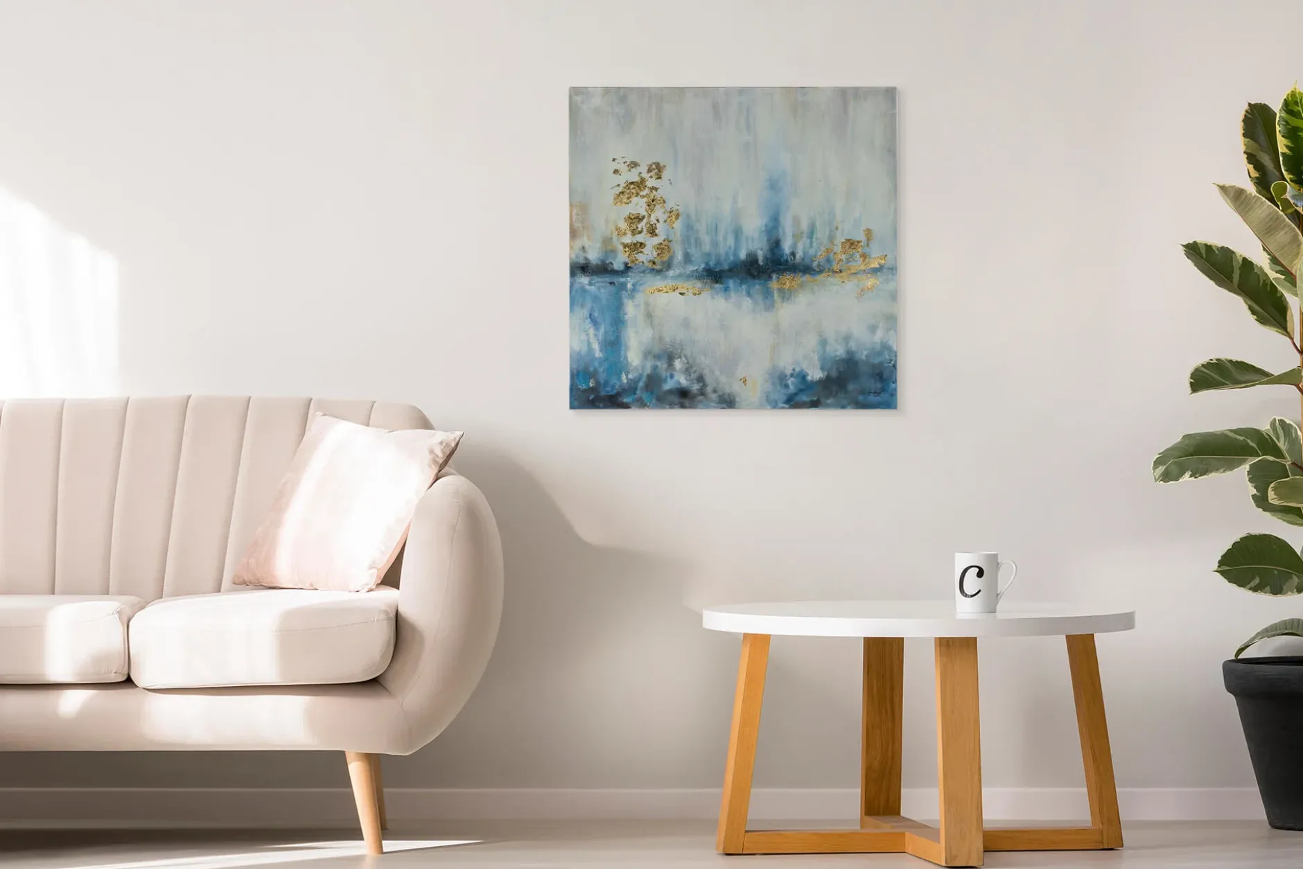 Handgemaltes Gemälde 'Heilige Gefilde' 80x80cm | inkl. Echtheitszertifikat