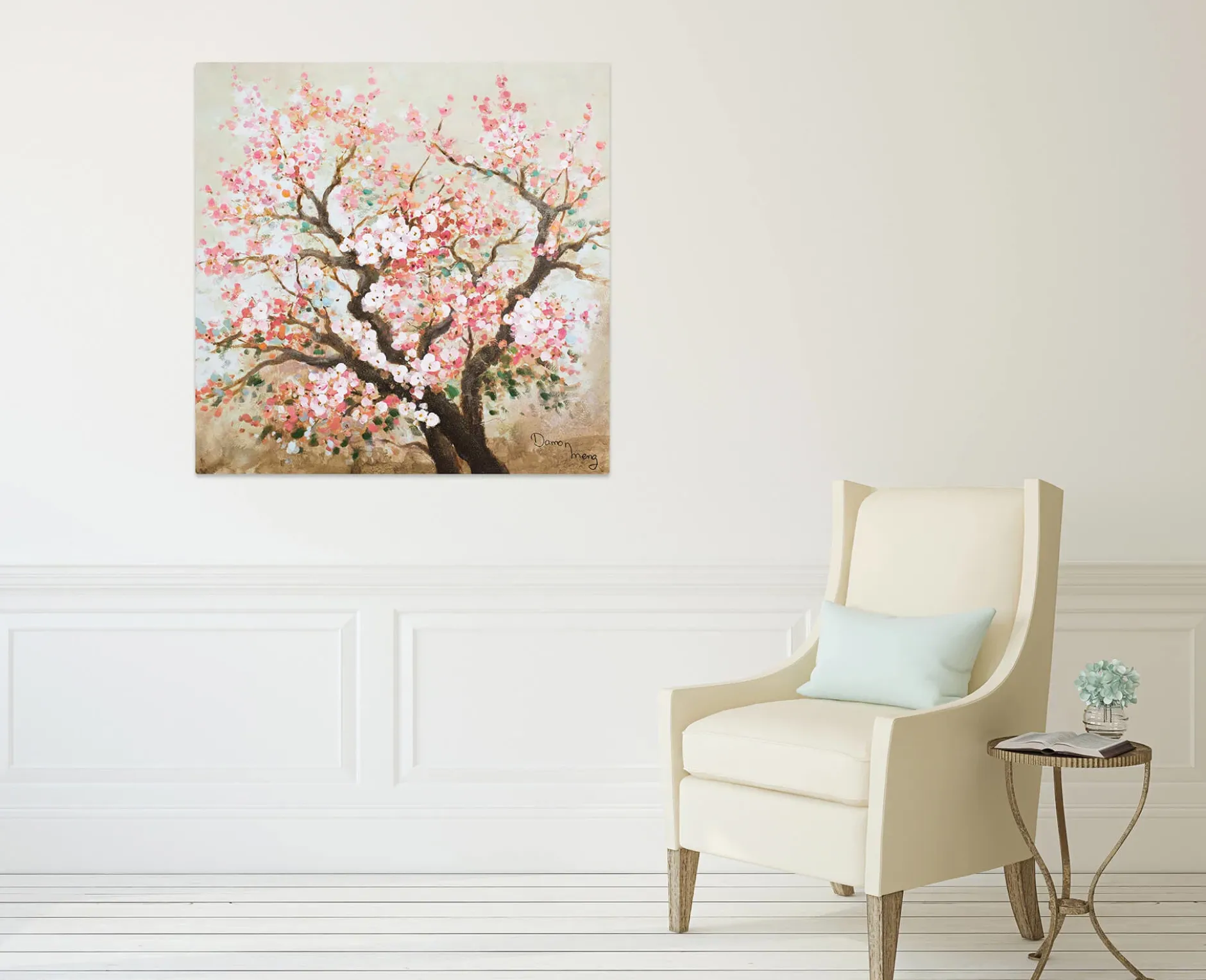 Handgemaltes Gemälde 'Heiteres Hanami' 80x80cm | inkl. Echtheitszertifikat