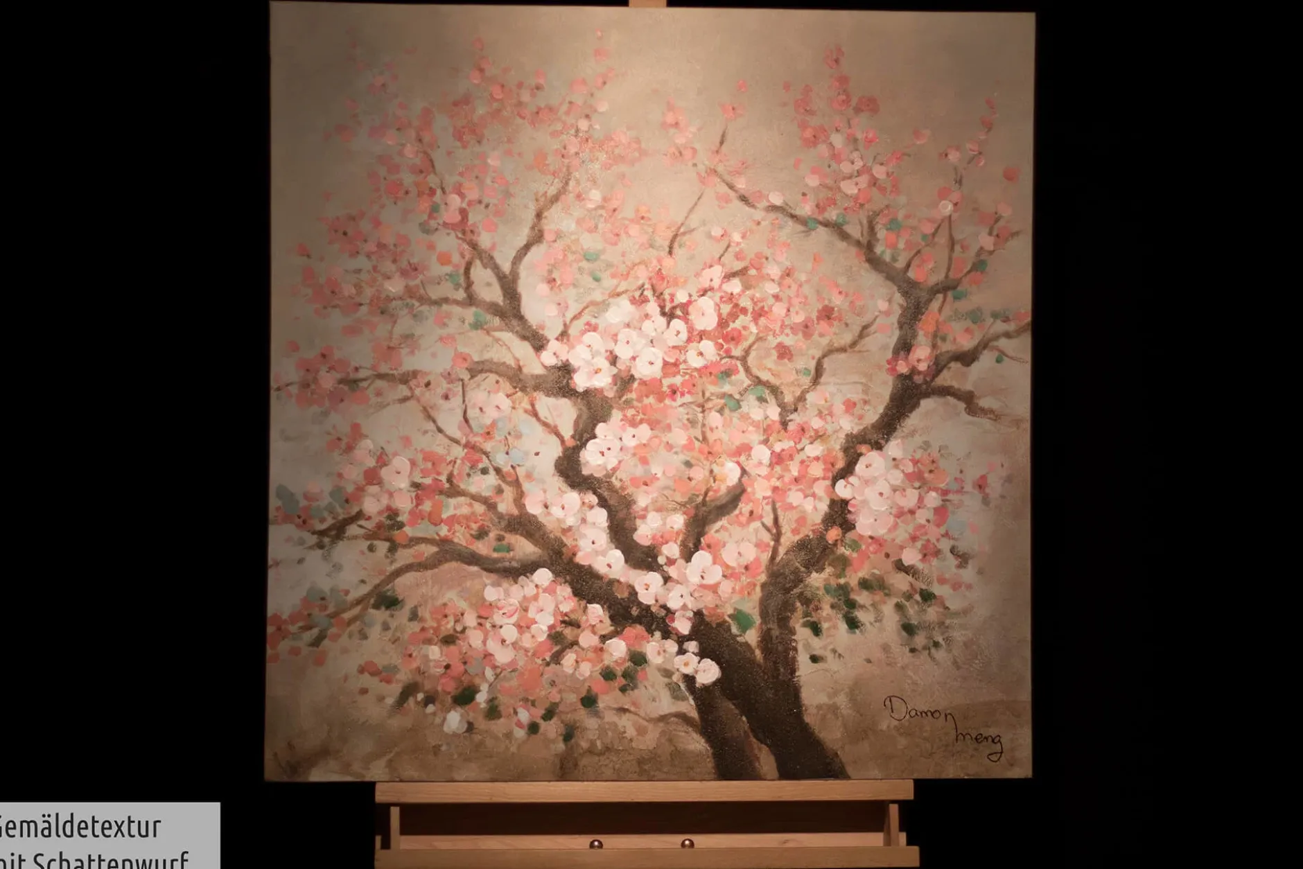 Handgemaltes Gemälde 'Heiteres Hanami' 80x80cm | inkl. Echtheitszertifikat