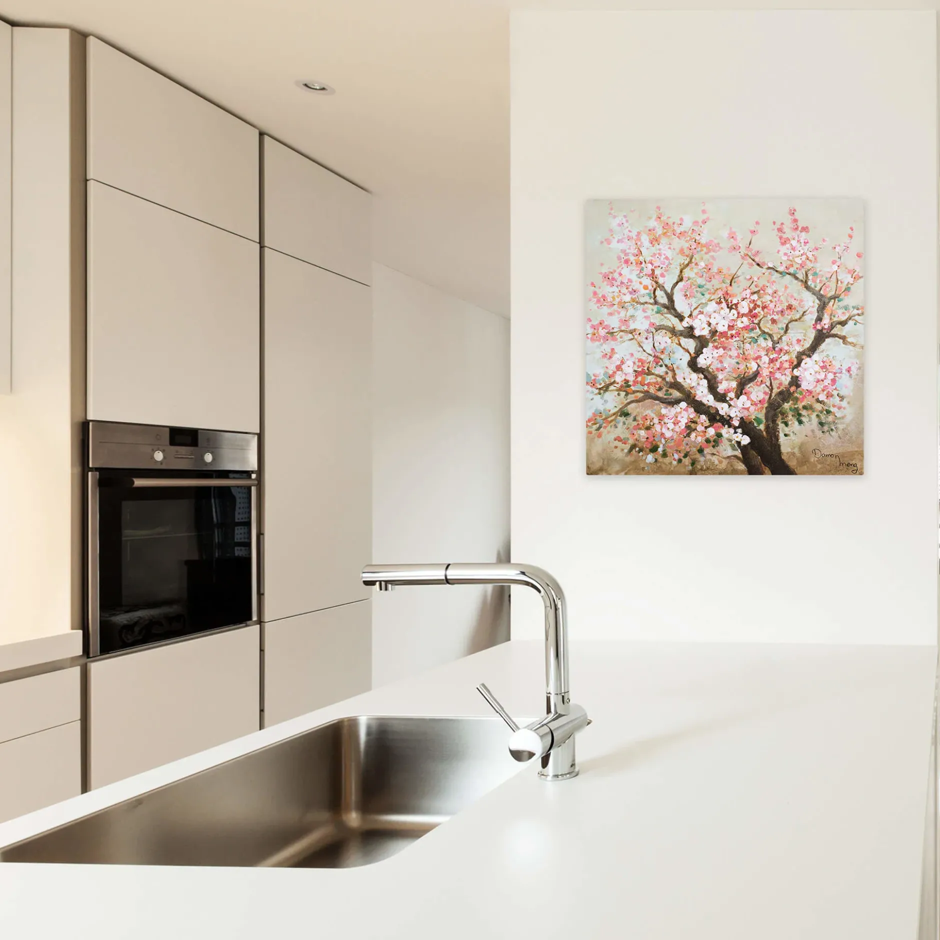 Handgemaltes Gemälde 'Heiteres Hanami' 80x80cm | inkl. Echtheitszertifikat