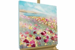 Handgemaltes Gemälde 'Herbaceous Poppy' 60x60cm | inkl. Echtheitszertifikat