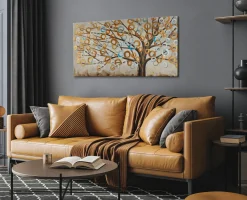 Handgemaltes Gemälde 'Herbstblues' 140x70cm | inkl. Echtheitszertifikat