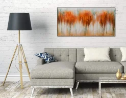 Handgemaltes Gemälde 'Herbst in Orange' 120x60cm | inkl. Echtheitszertifikat