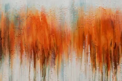 Handgemaltes Gemälde 'Herbst in Orange' 120x60cm | inkl. Echtheitszertifikat