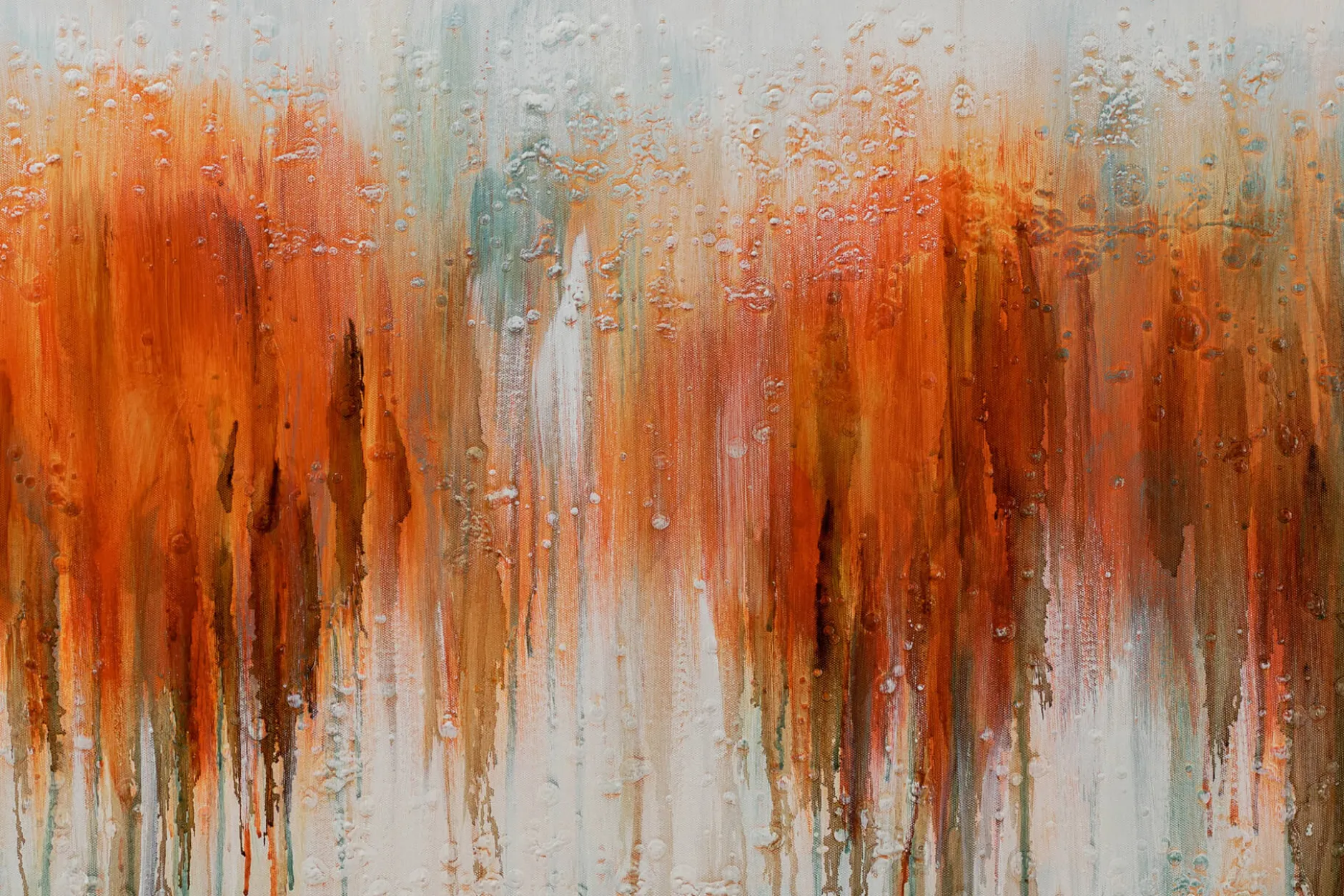 Handgemaltes Gemälde 'Herbst in Orange' 120x60cm | inkl. Echtheitszertifikat