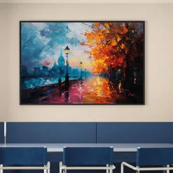 Handgemaltes Gemälde 'Herbstpromenade' | Echtheitszertifikat inklusive
