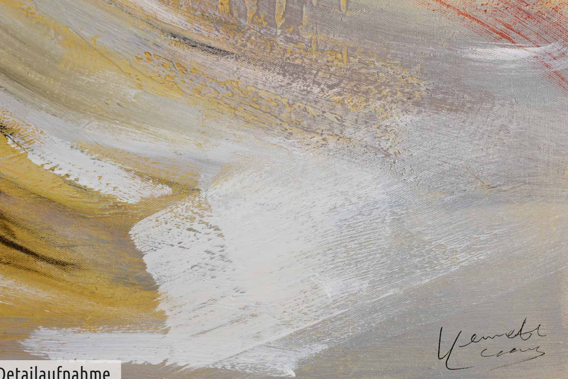 Handgemaltes Gemälde 'Herzenswärme' 150x50cm | inkl. Echtheitszertifikat