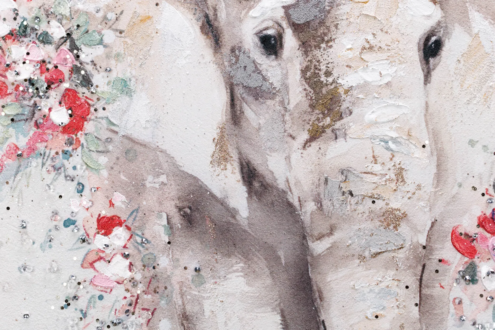 Handgemaltes Gemälde 'Herz und Seele' 75x100cm | inkl. Echtheitszertifikat