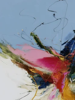 Handgemaltes Gemälde 'Himmelsburst-Fusion' | Echtheitszertifikat inklusive