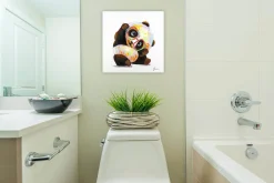 Handgemaltes Gemälde 'Hipster Panda' 60x60cm | inkl. Echtheitszertifikat