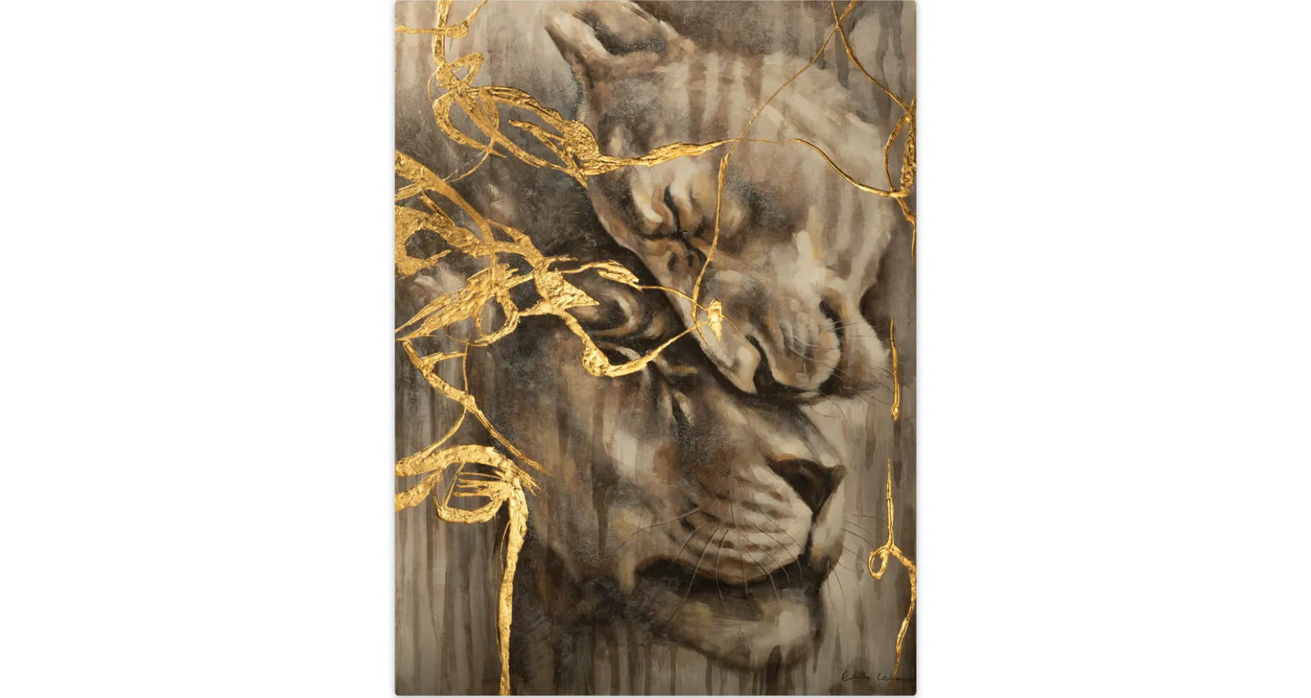 Handgemaltes Gemälde 'Hoheitsvolle Liebe' 75x100cm | inkl. Echtheitszertifikat
