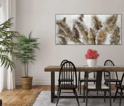 Handgemaltes Gemälde 'Iced Feathers' 120x60cm | inkl. Echtheitszertifikat